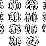 Monogram Necklace Split Chain Design Order Any 3..