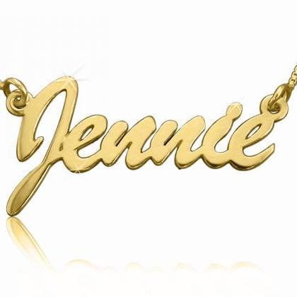 Solid Yellow 14k Gold Name Necklace Custom Made 4u..