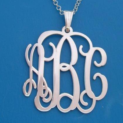 Monogram Necklace! Any 3 Initials Order 3 Letters..
