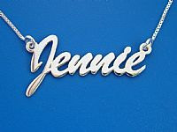 Order Any Name! Personalized Necklace Nameplate Necklace Sterling Silver Chain Jennie Style Monogram Bridesmaid Gifts Pendant